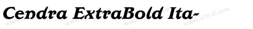 Cendra ExtraBold Ita字体转换
